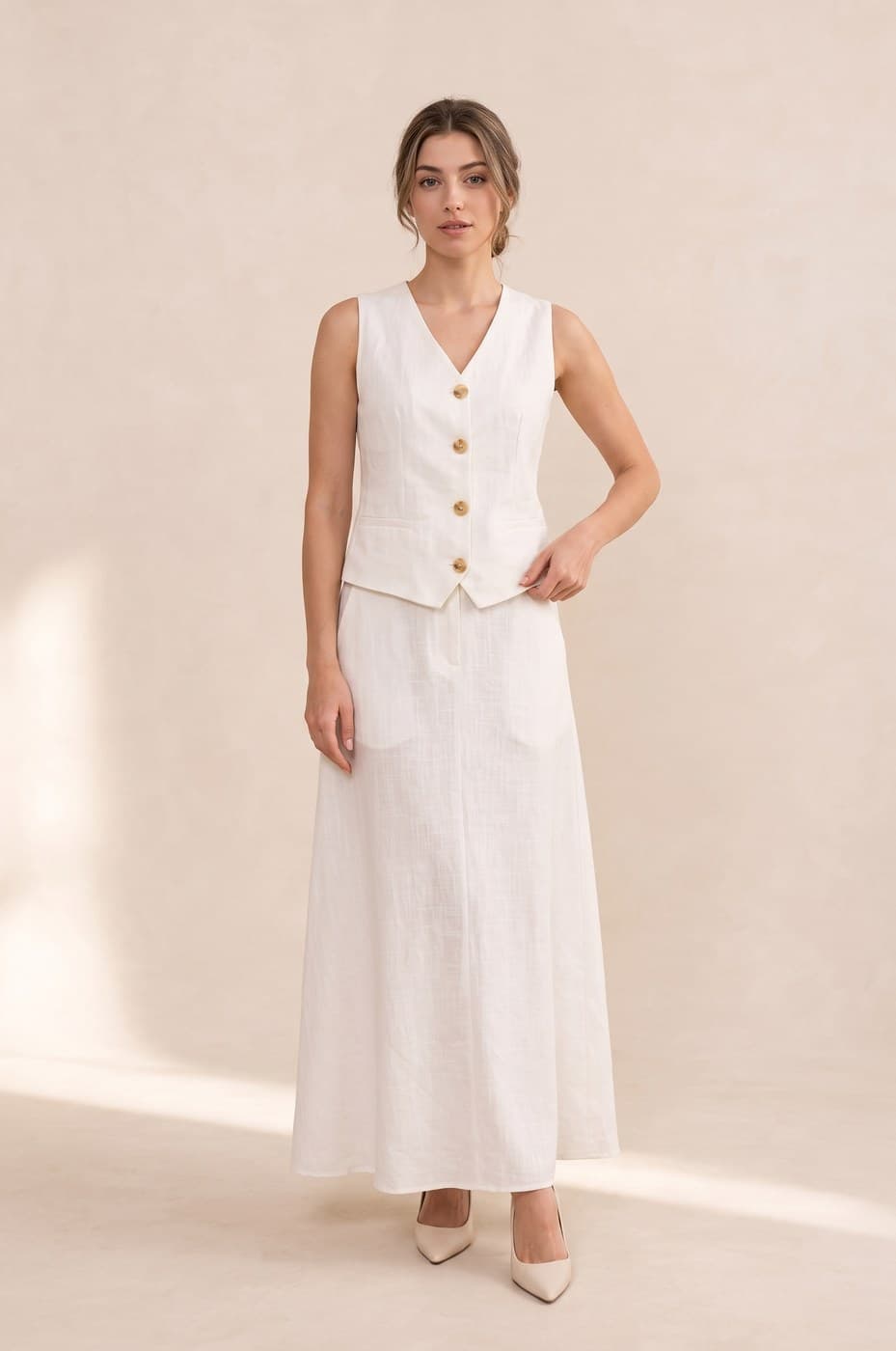 Linen Maxi Suit