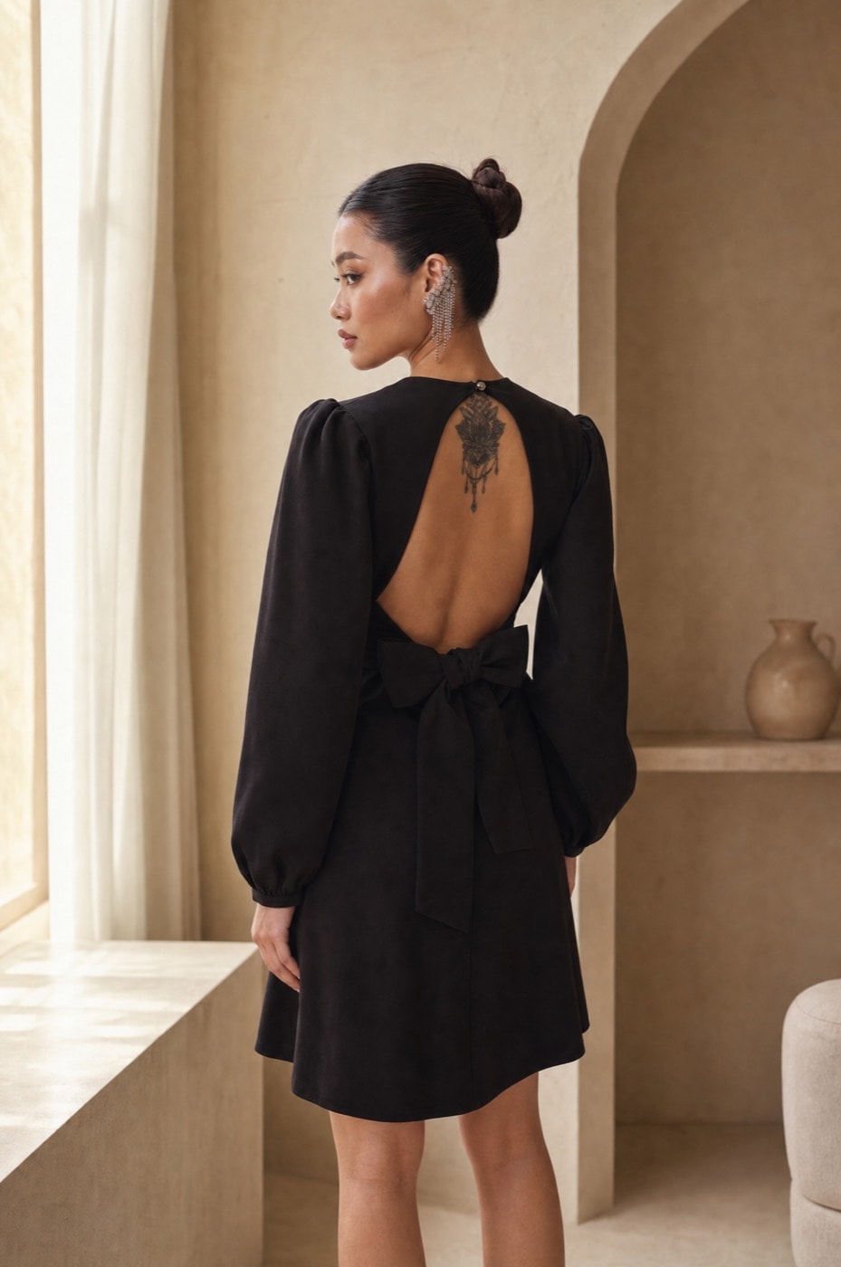 Evening Dress — Black, view 4