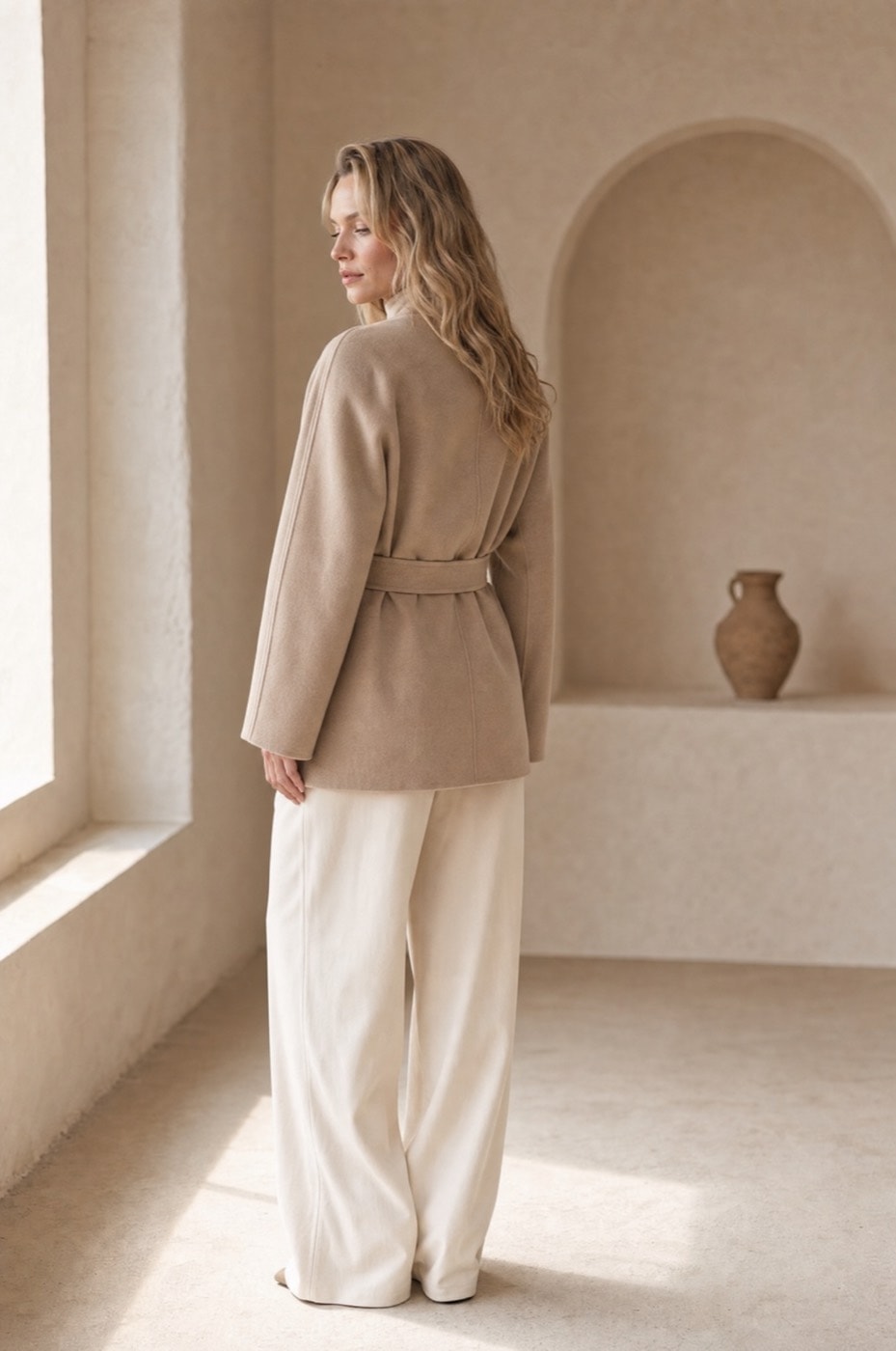 Spring Kimono Coat — Sand, view 4