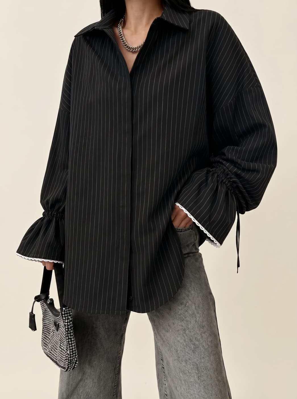 Lace Oversized Shirt