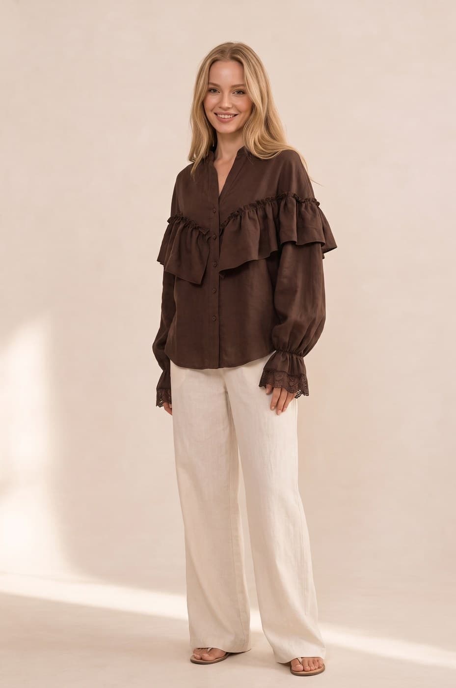 School Ruffle Blouse