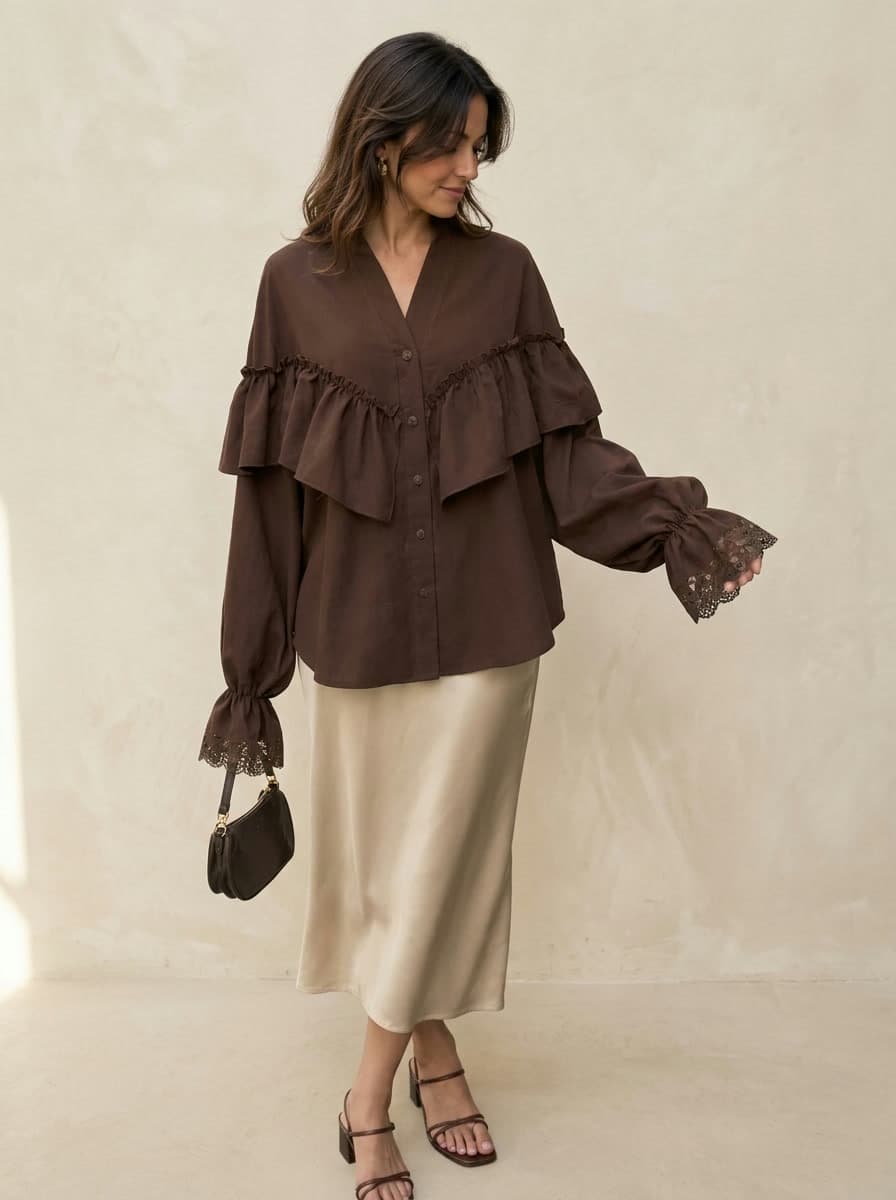 School Ruffle Blouse