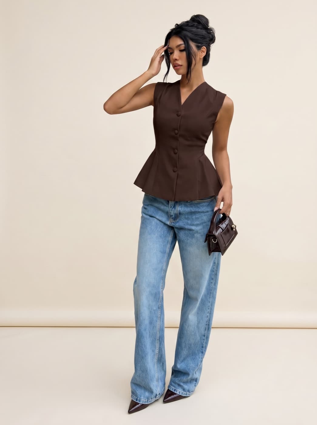 Peplum Suit Vest